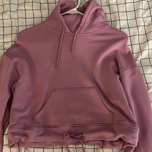 Purple Hollister cropped hoodie
